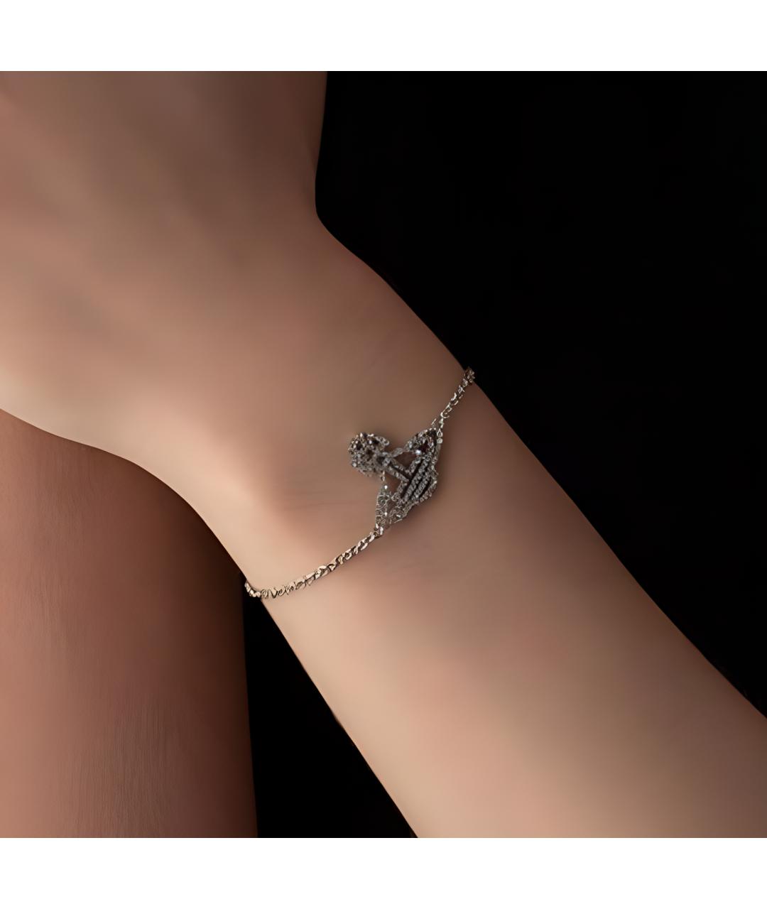 VIVIENNE WESTWOOD Серебрянный металлический браслет, фото 3