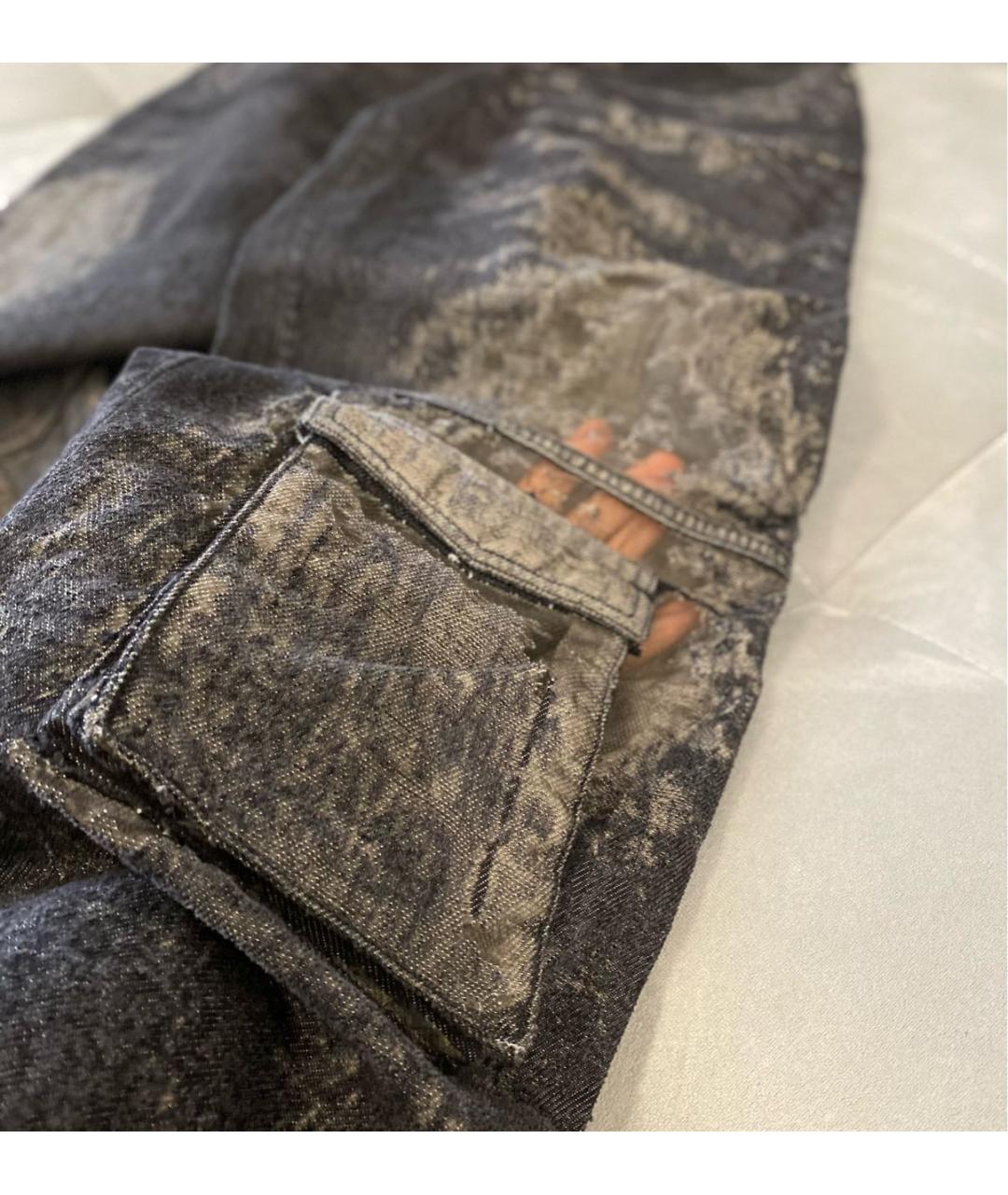 PINKO Антрацитовые хлопко-полиэстеровые прямые джинсы, фото 8