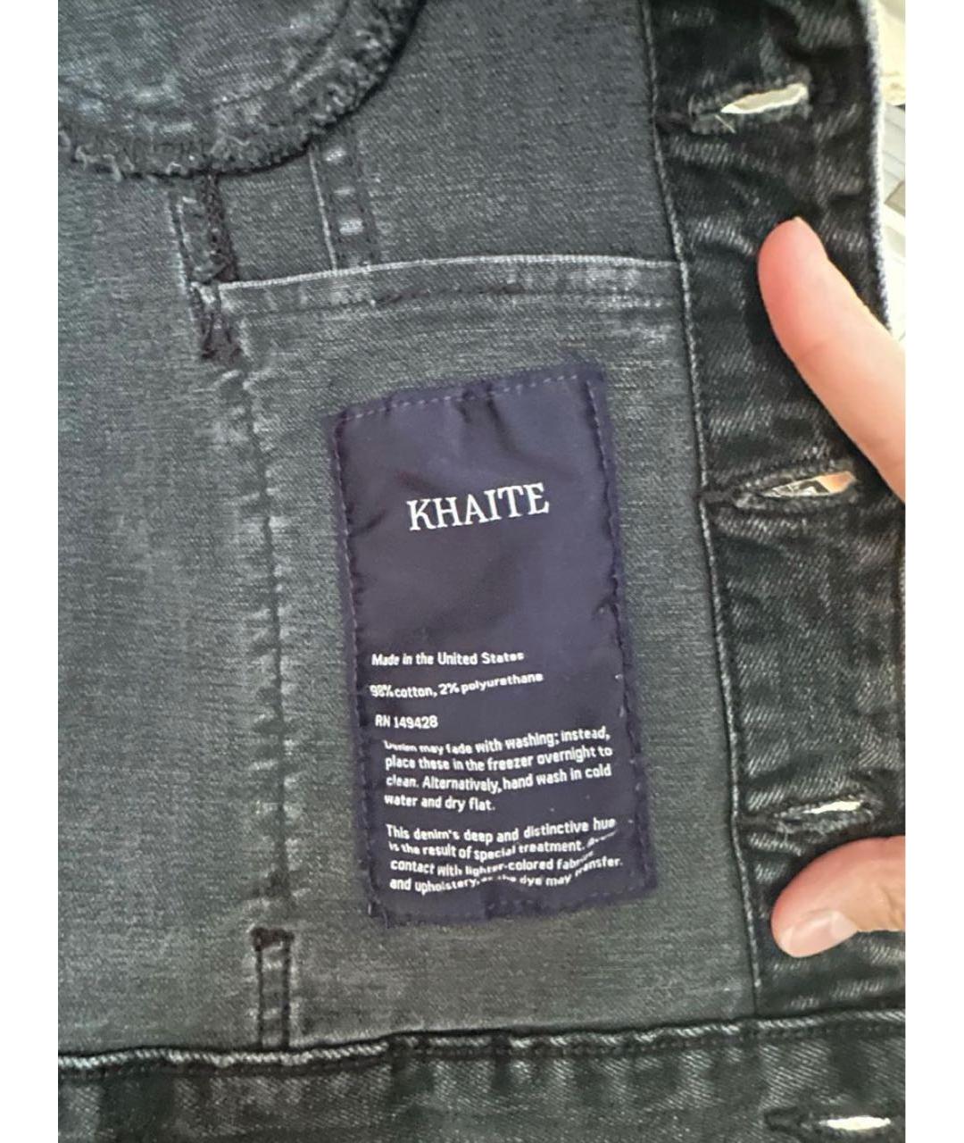 KHAITE Черный хлопко-эластановый джемпер / свитер, фото 4