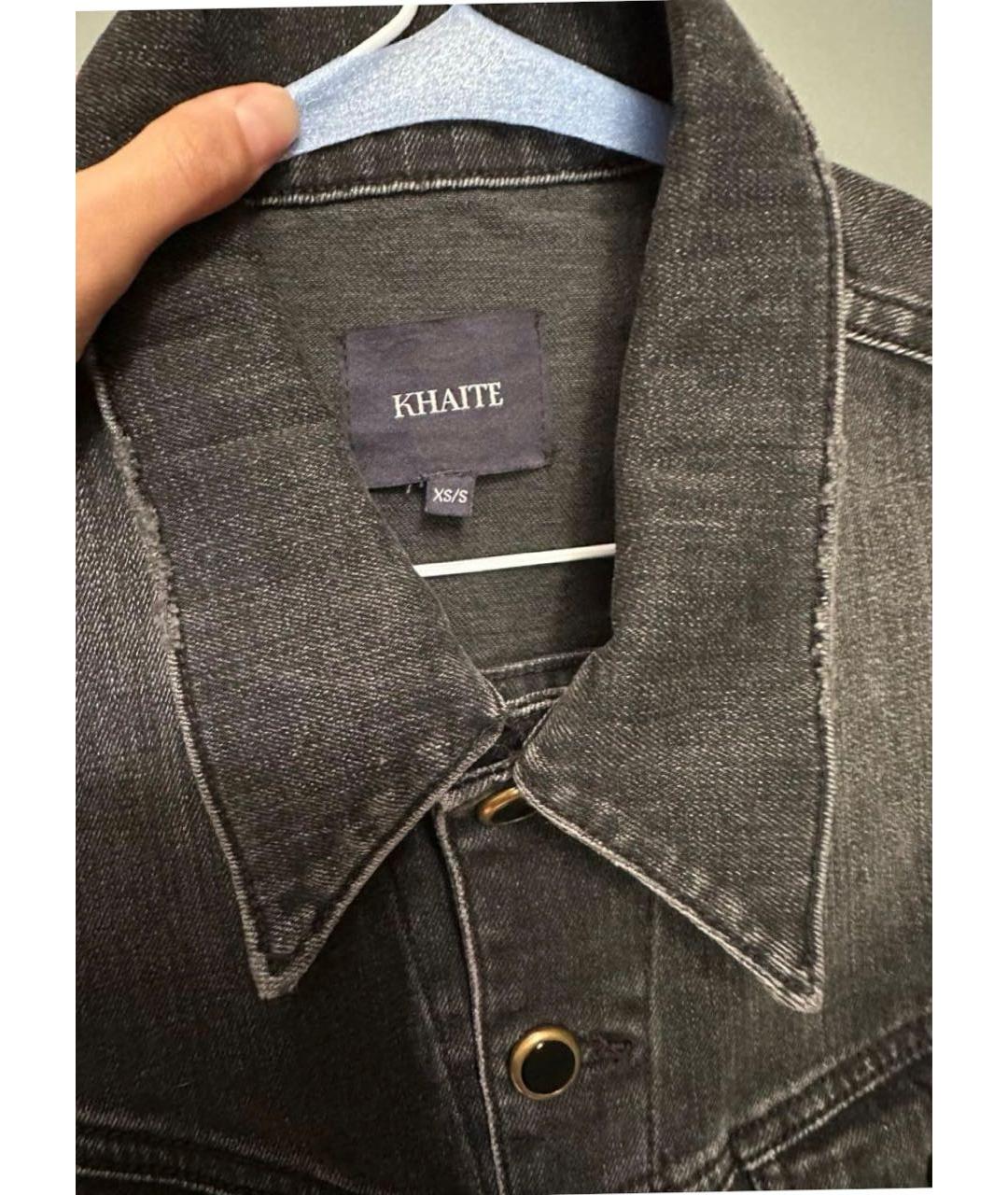 KHAITE Черный хлопко-эластановый джемпер / свитер, фото 3