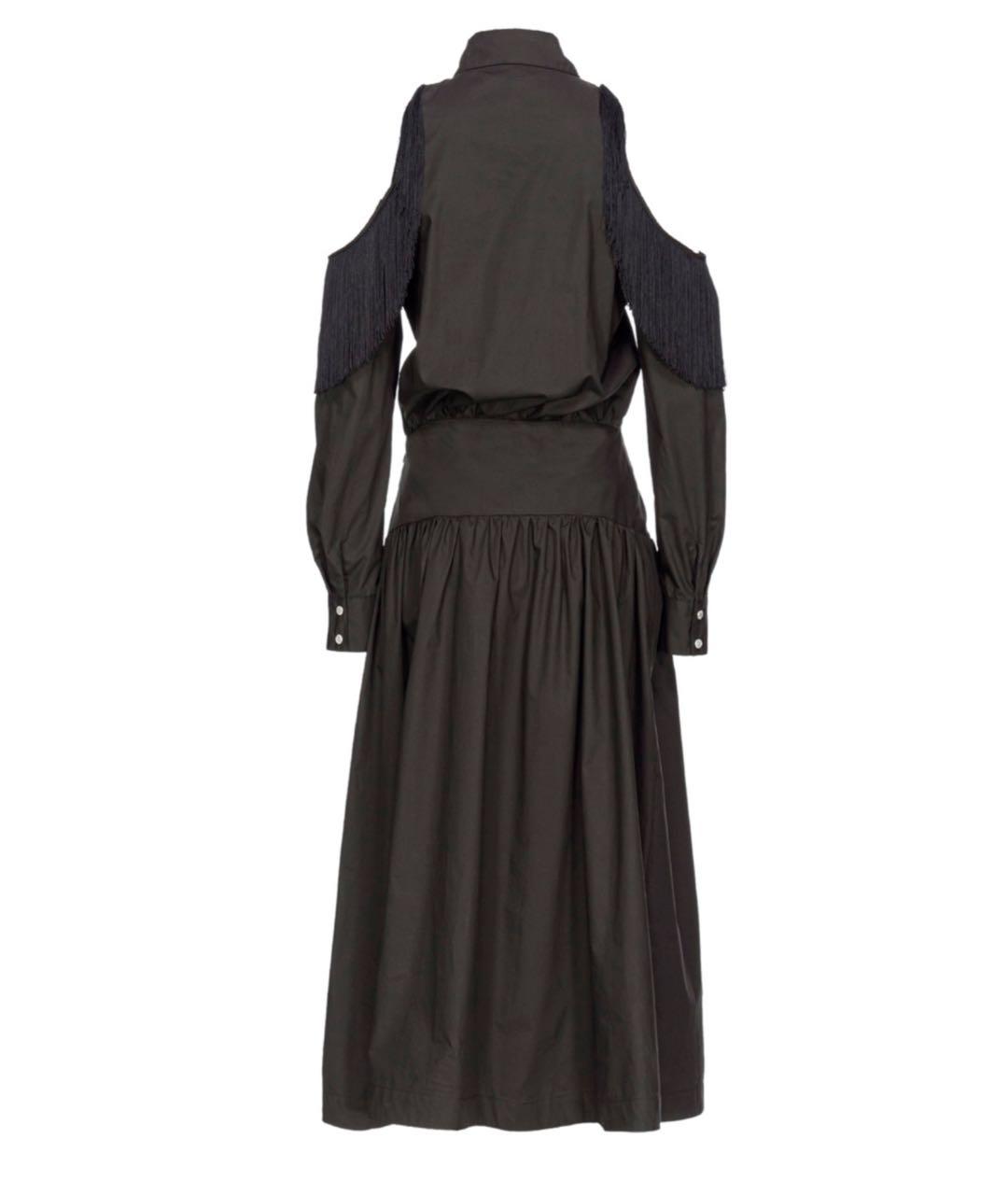 PINKO Черное хлопковое платье, фото 2