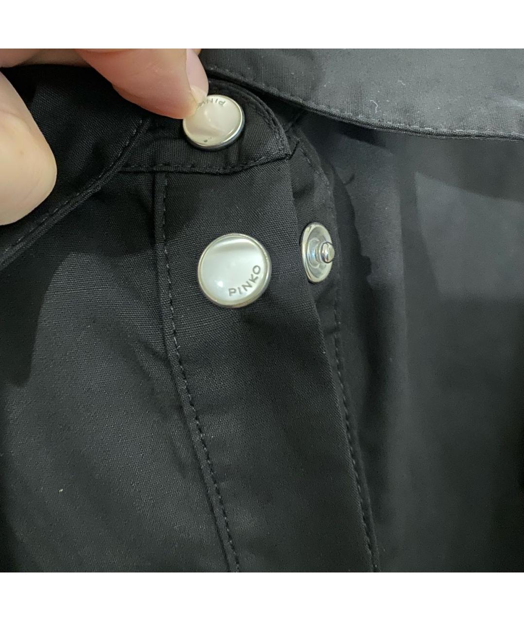 PINKO Черное хлопковое платье, фото 4