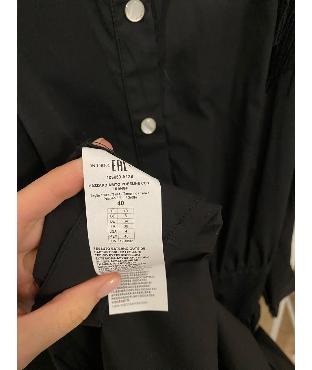 PINKO Черное хлопковое платье, фото 8