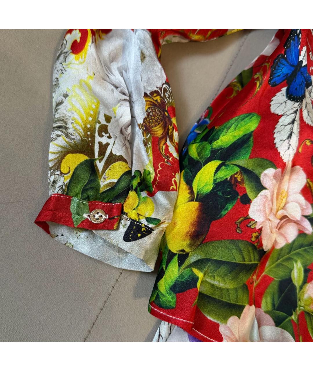 ROBERTO CAVALLI Красная шелковая рубашка/блузка, фото 8