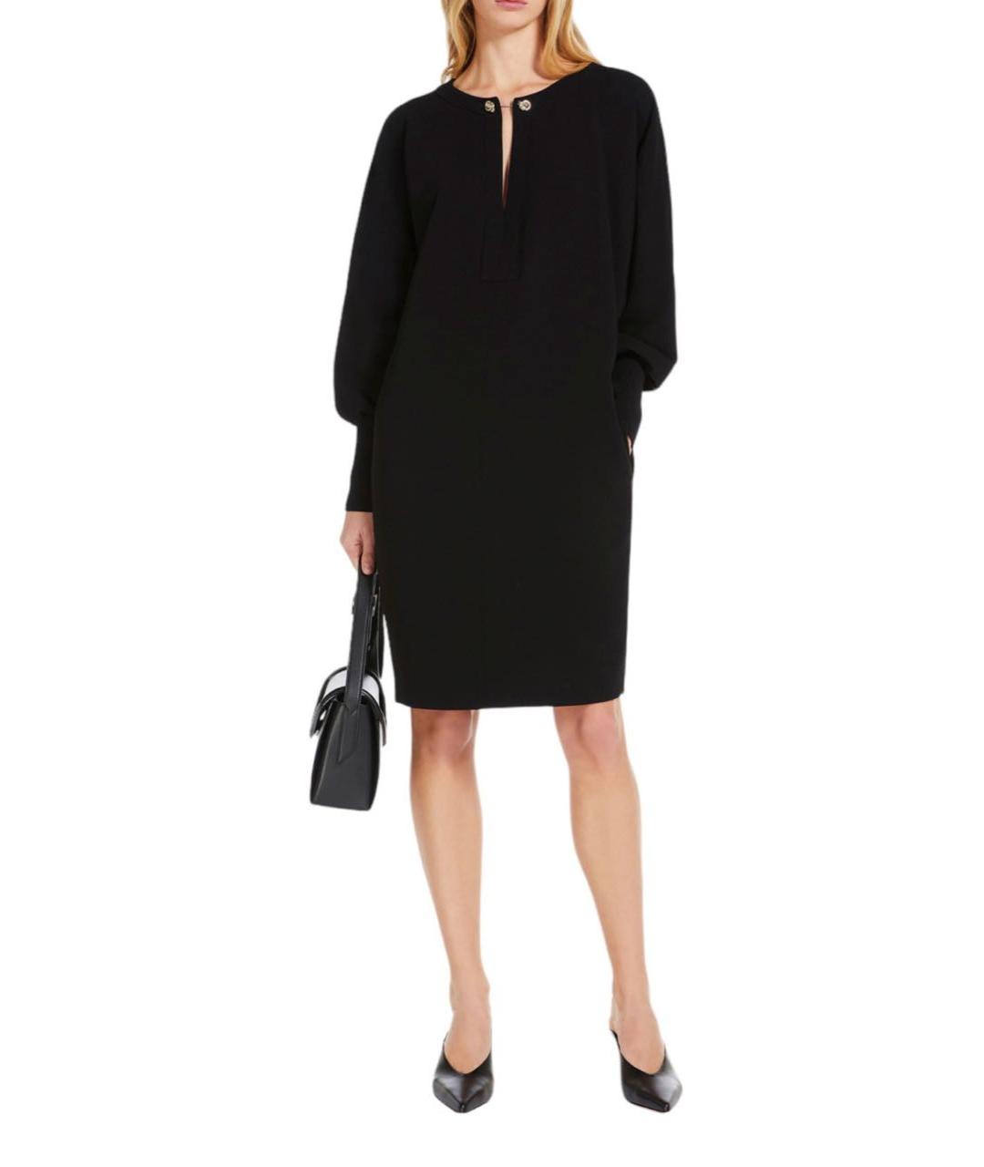 MAX MARA STUDIO Черное синтетическое платье, фото 5