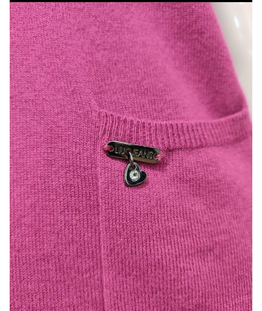 LIU JO Розовый хлопковый джемпер / свитер, фото 6