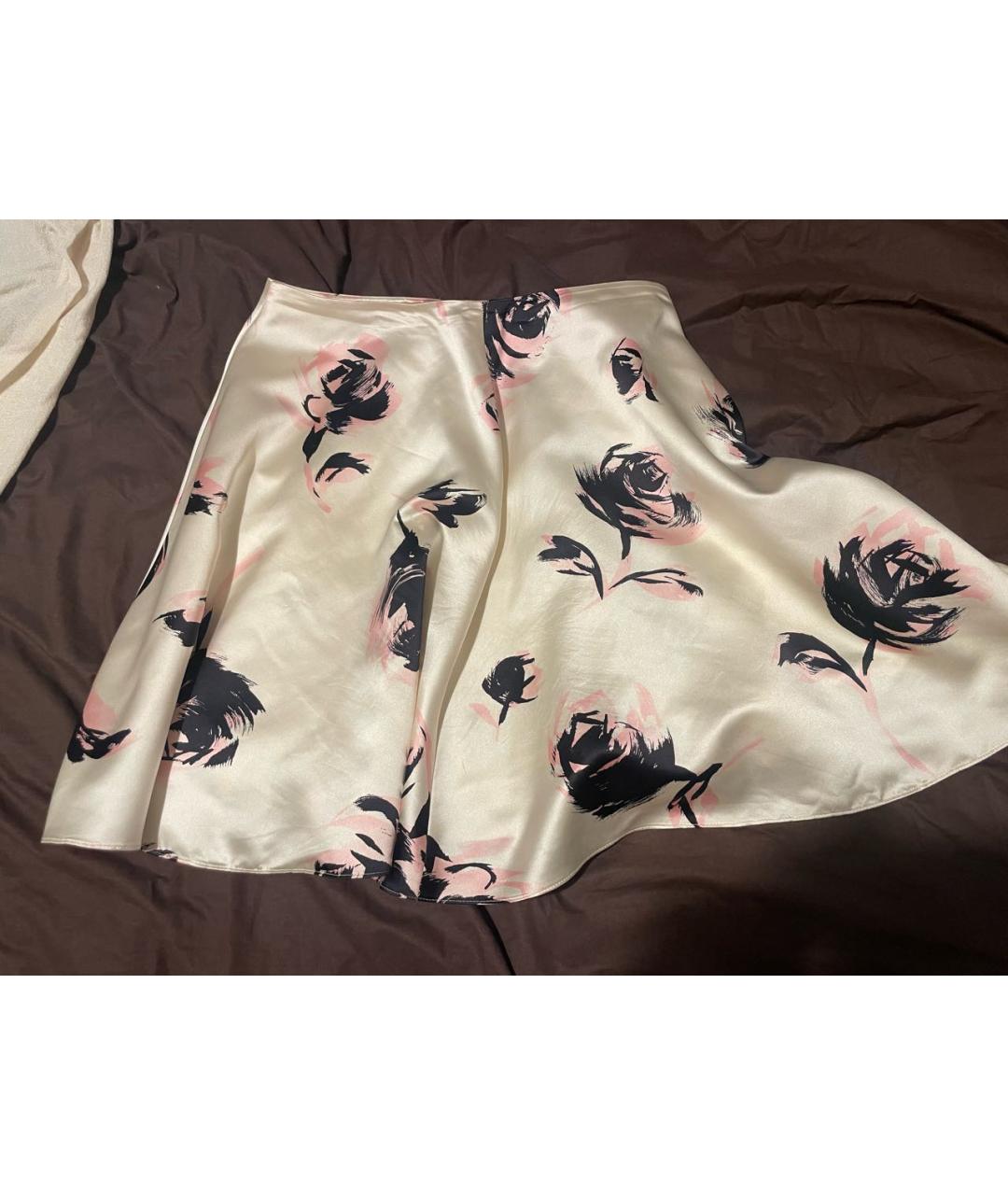 CHRISTIAN DIOR Мульти шелковая юбка мини, фото 5