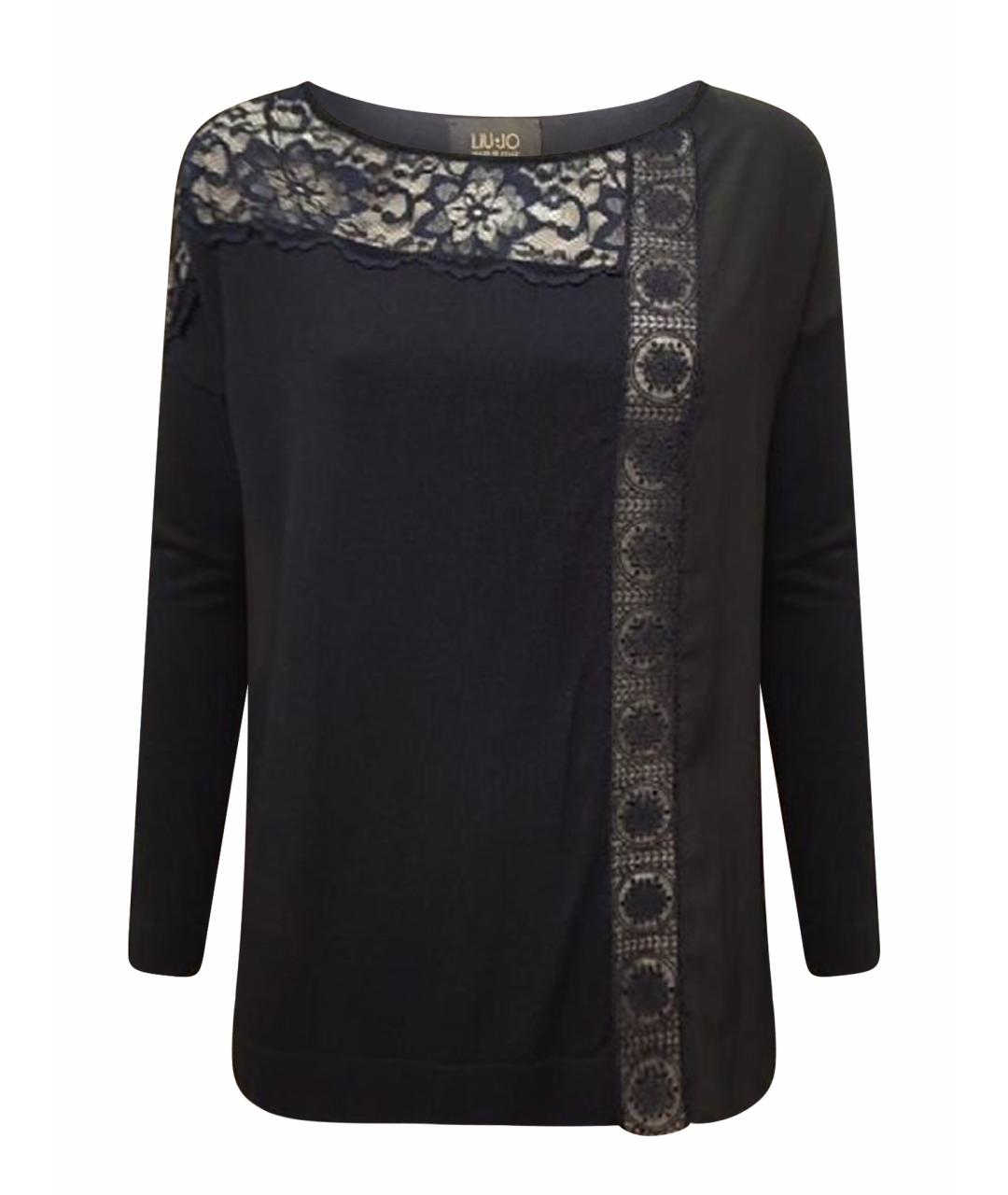 LIU JO Темно-синяя вискозная блузы, фото 1