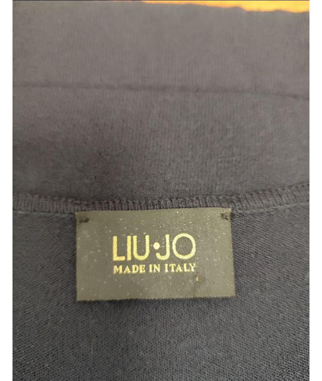 LIU JO Темно-синяя вискозная блузы, фото 3