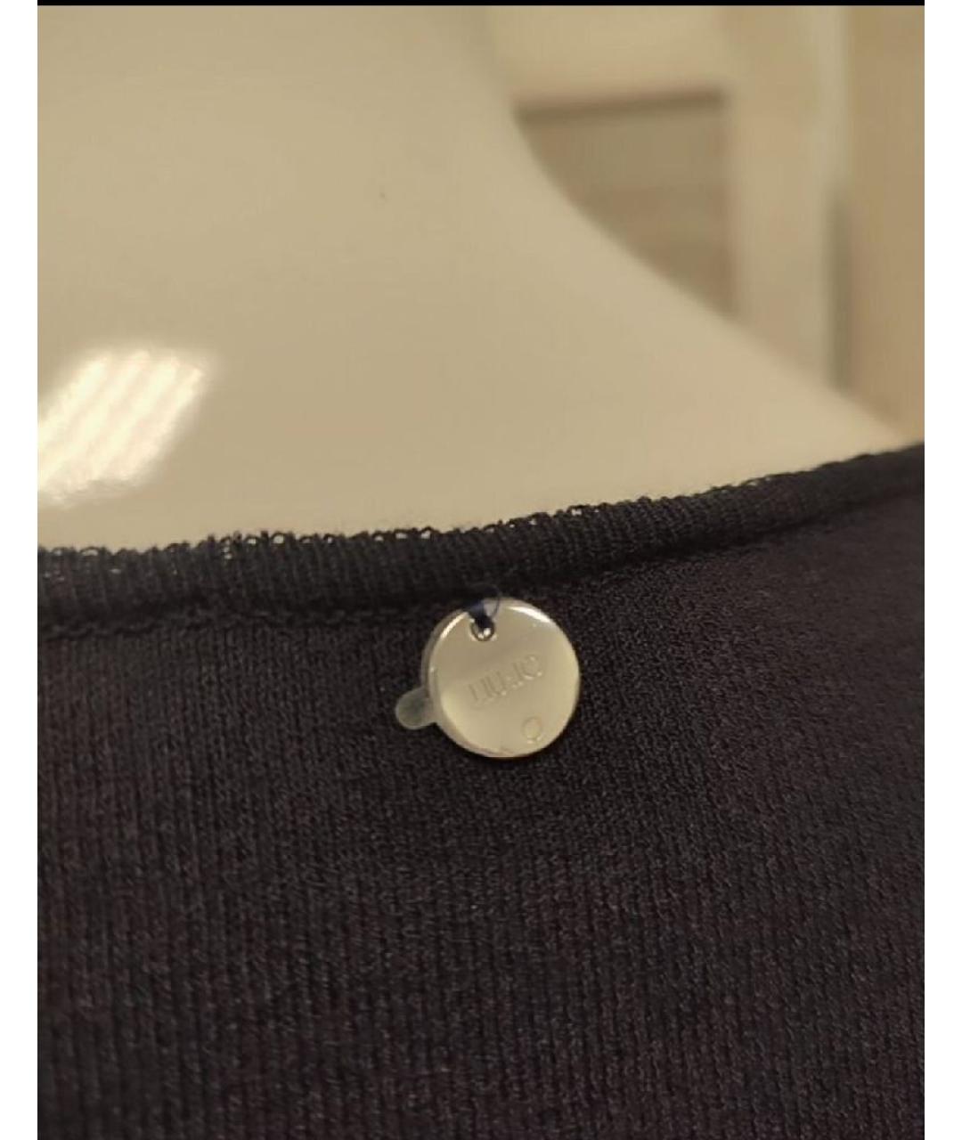 LIU JO Темно-синяя вискозная блузы, фото 5