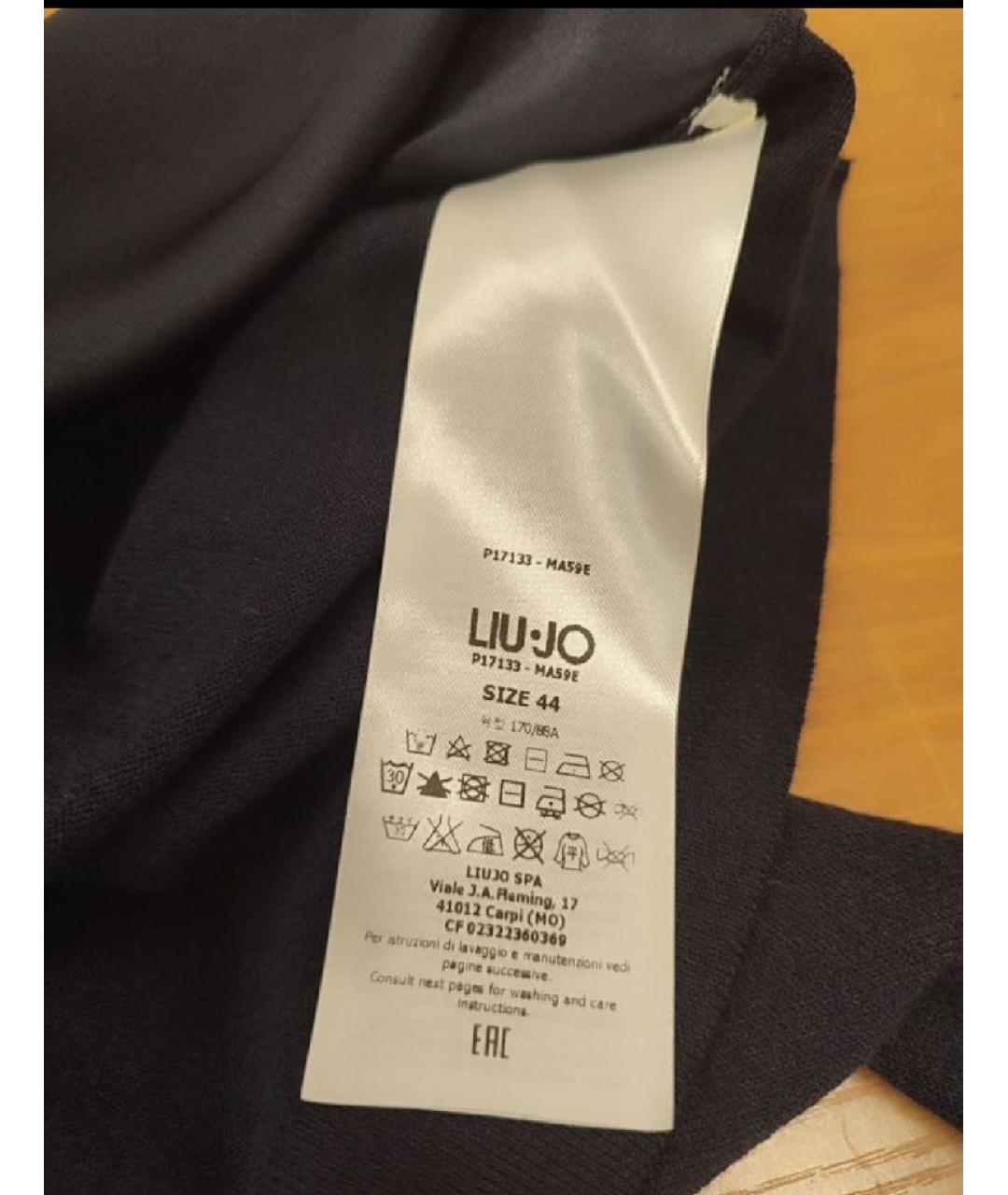 LIU JO Темно-синяя вискозная блузы, фото 9