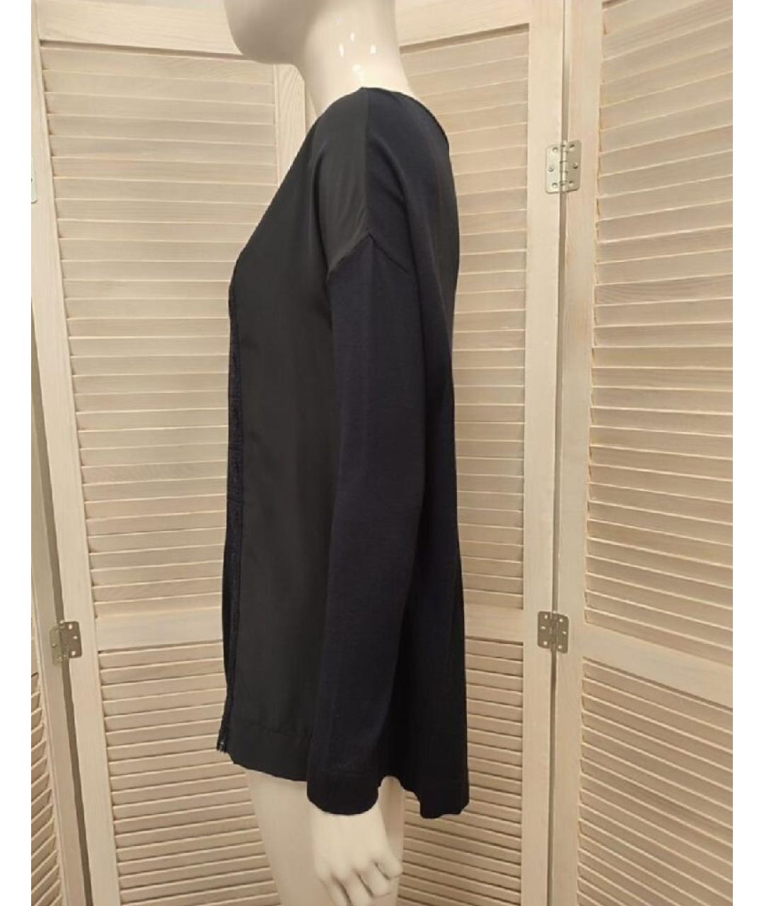 LIU JO Темно-синяя вискозная блузы, фото 4