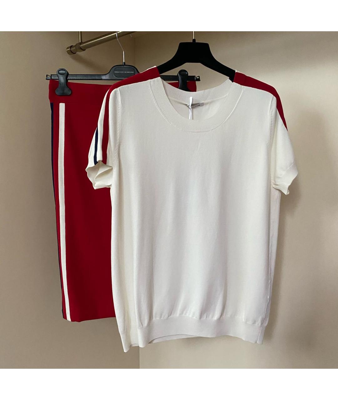 P.A.R.O.S.H. Красный вискозный костюм с юбками, фото 3