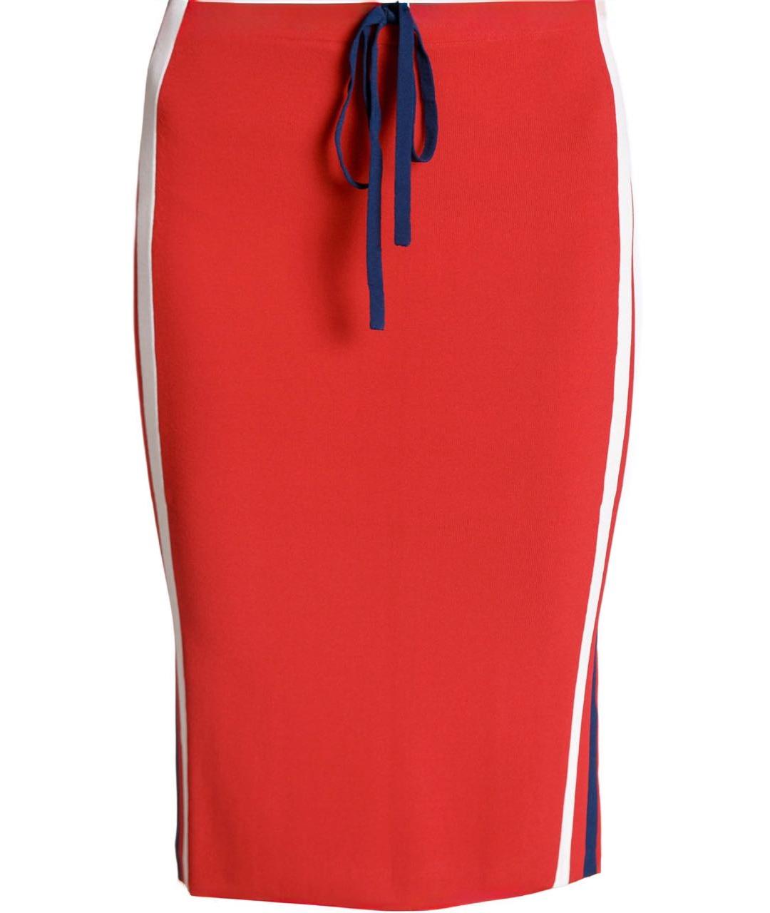 P.A.R.O.S.H. Красный вискозный костюм с юбками, фото 2