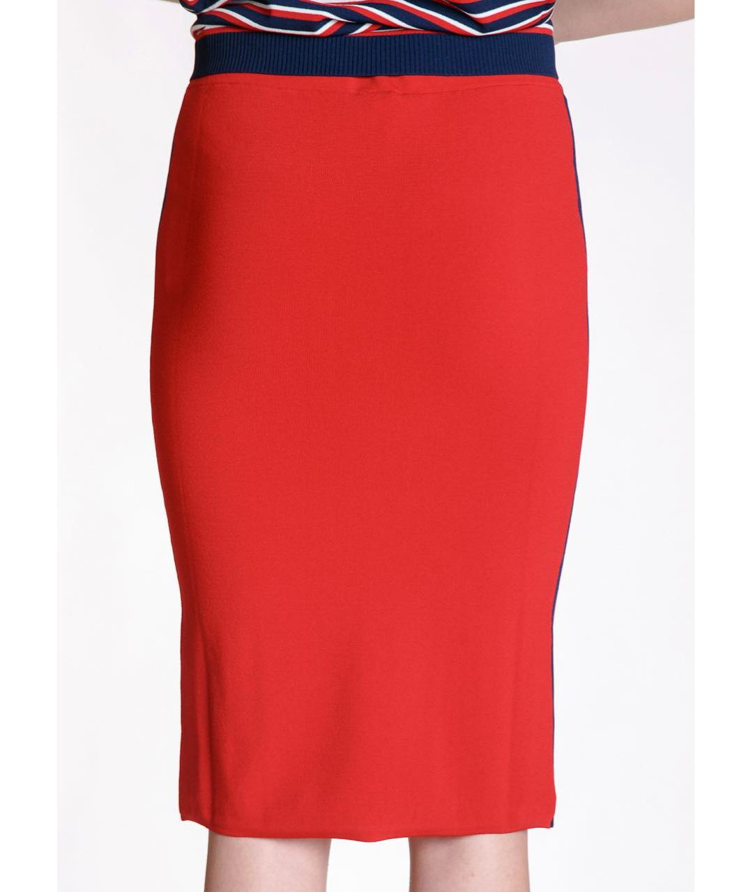 P.A.R.O.S.H. Красный вискозный костюм с юбками, фото 6