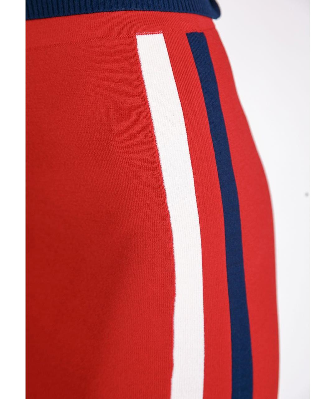 P.A.R.O.S.H. Красный вискозный костюм с юбками, фото 5