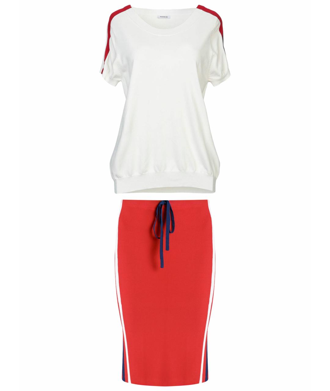 P.A.R.O.S.H. Красный вискозный костюм с юбками, фото 1