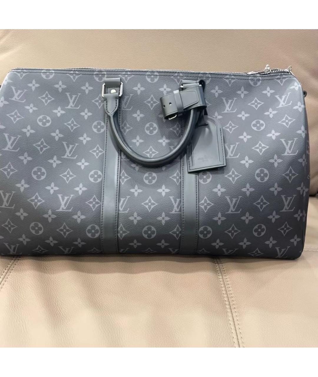 LOUIS VUITTON Черная дорожная/спортивная сумка, фото 2