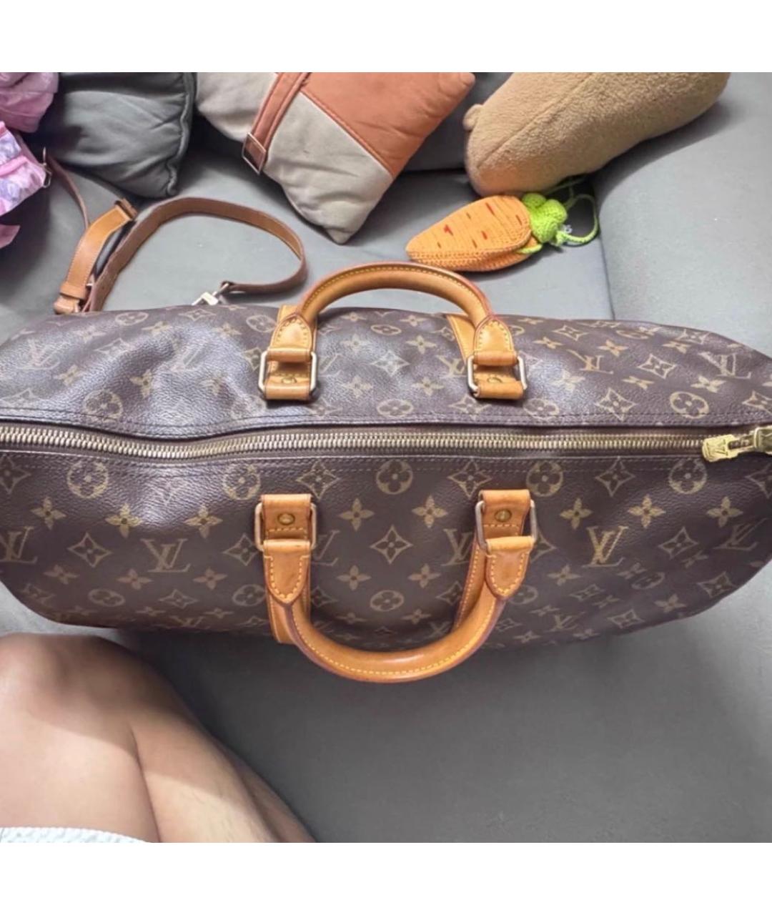 LOUIS VUITTON Коричневая кожаная дорожная/спортивная сумка, фото 2