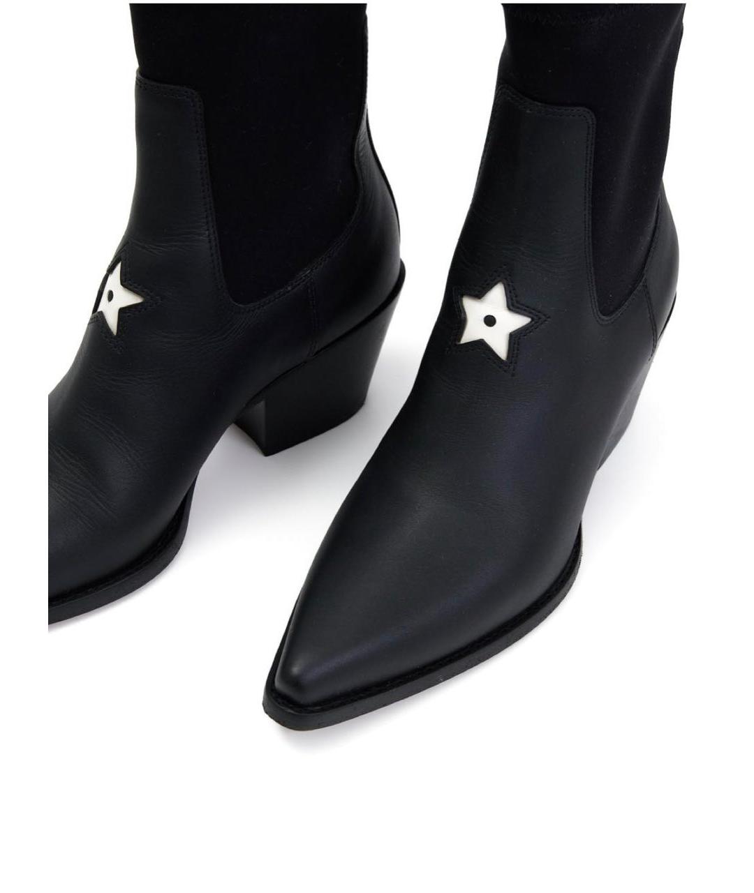 CHRISTIAN DIOR Черные кожаные ботинки, фото 2