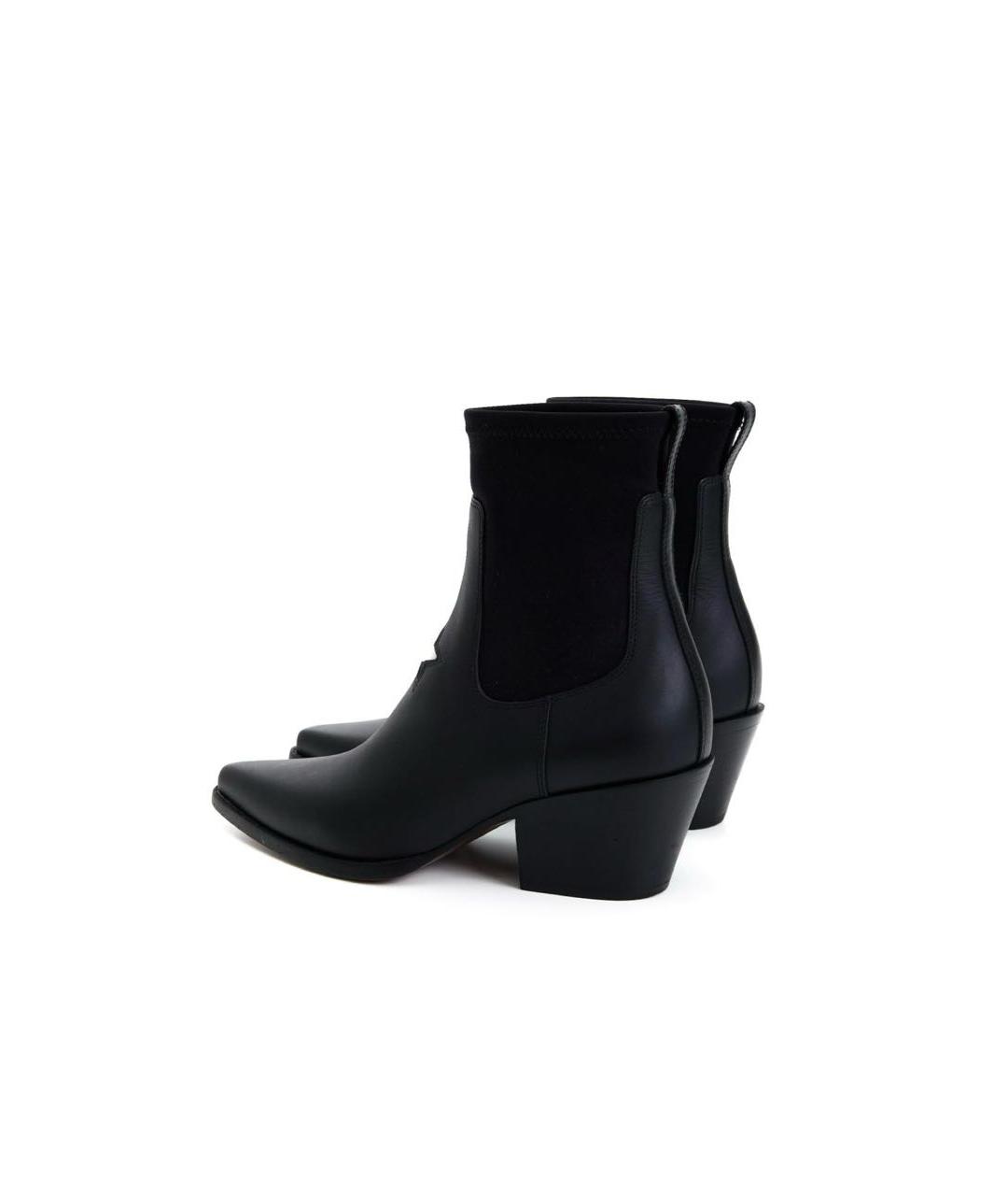 CHRISTIAN DIOR Черные кожаные ботинки, фото 3