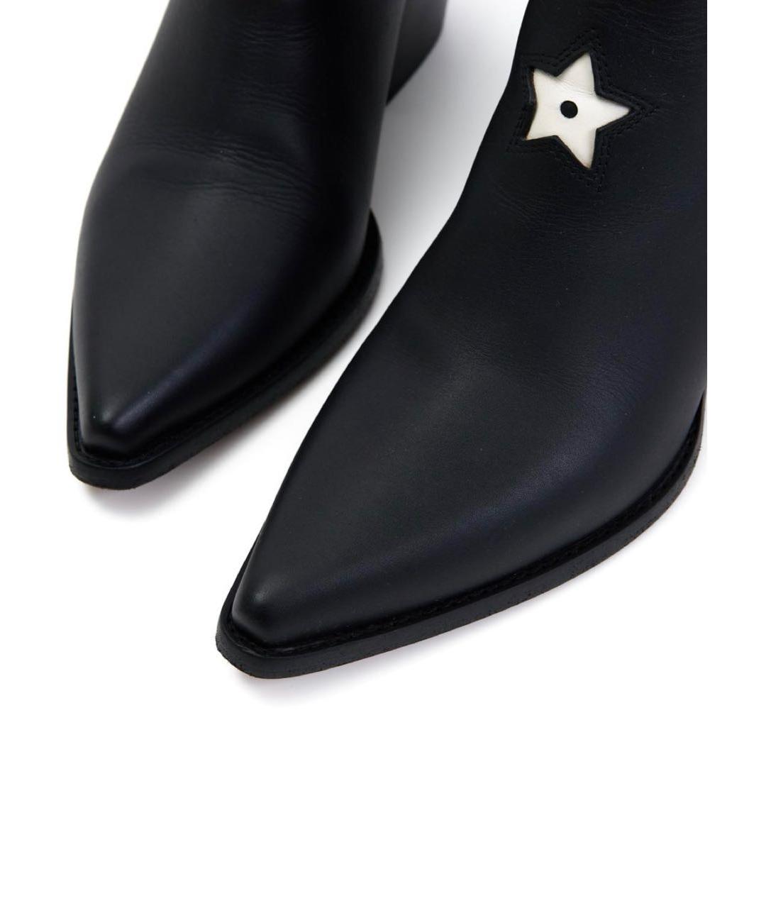 CHRISTIAN DIOR Черные кожаные ботинки, фото 5
