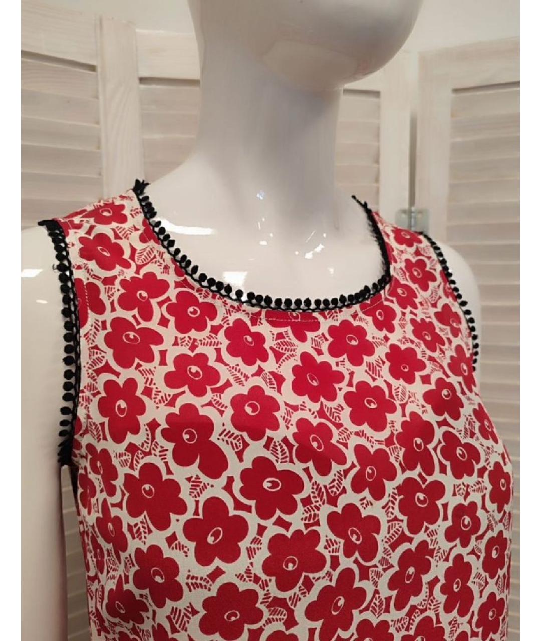 LOVE MOSCHINO Мульти шелковое повседневное платье, фото 5