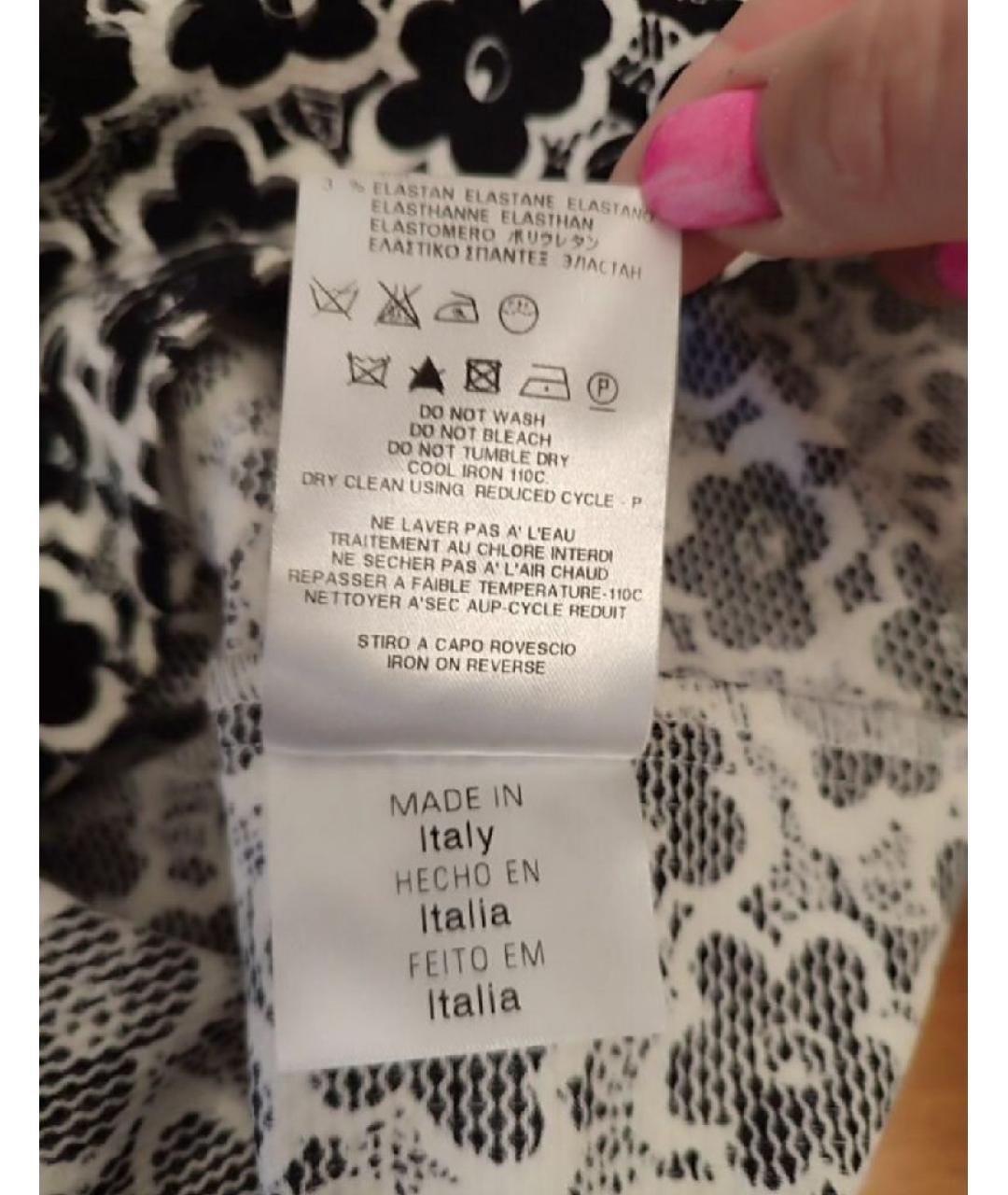 LOVE MOSCHINO Мульти шелковое повседневное платье, фото 8