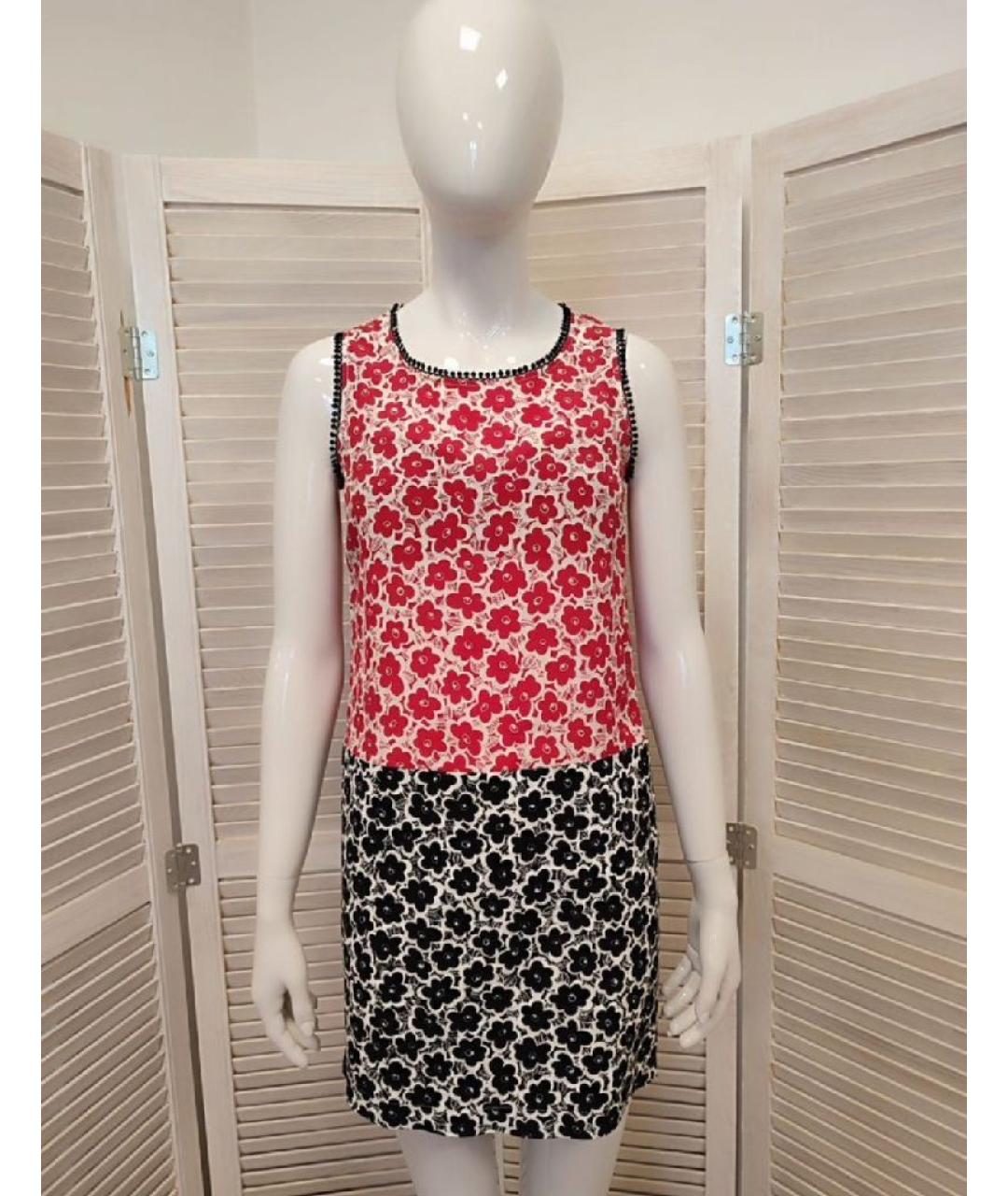 LOVE MOSCHINO Мульти шелковое повседневное платье, фото 9