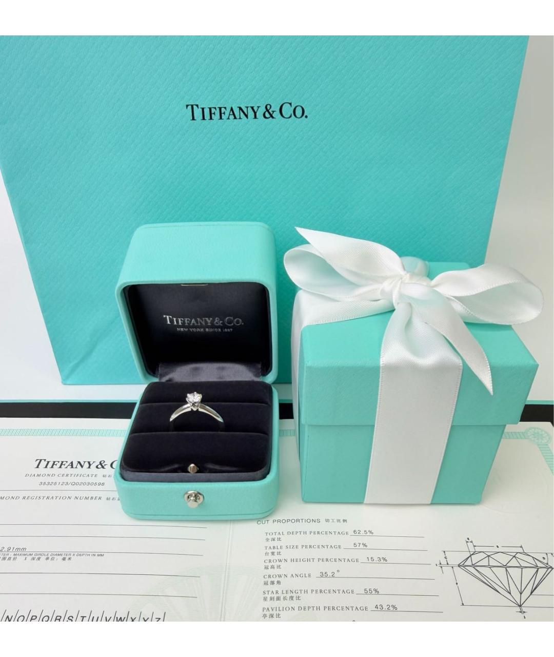 TIFFANY&CO Серебряное кольцо из белого золота, фото 3