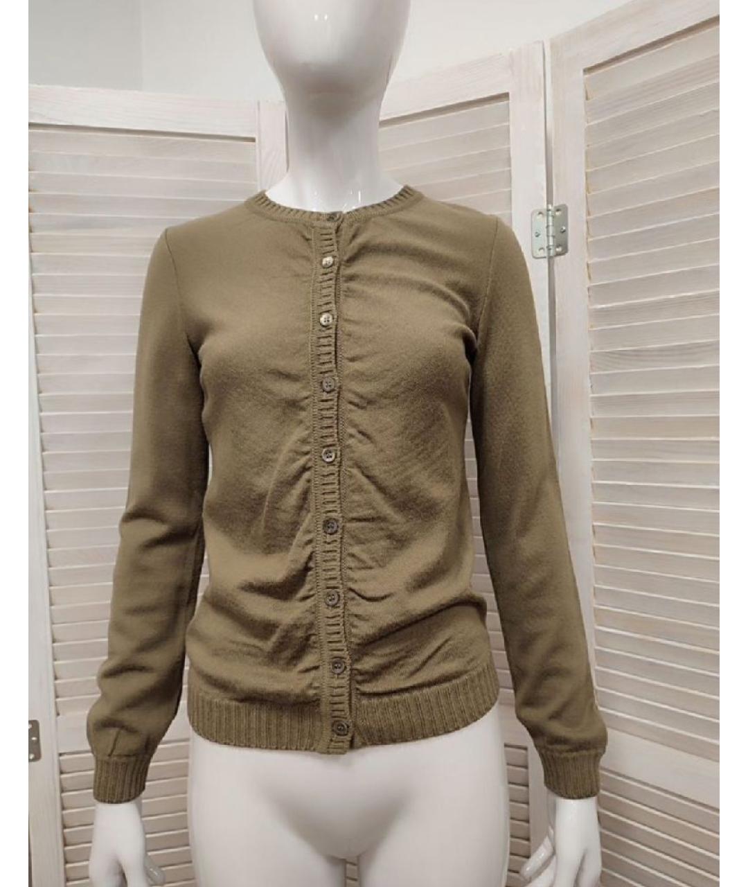 MOSCHINO Хаки шерстяной кардиган, фото 9