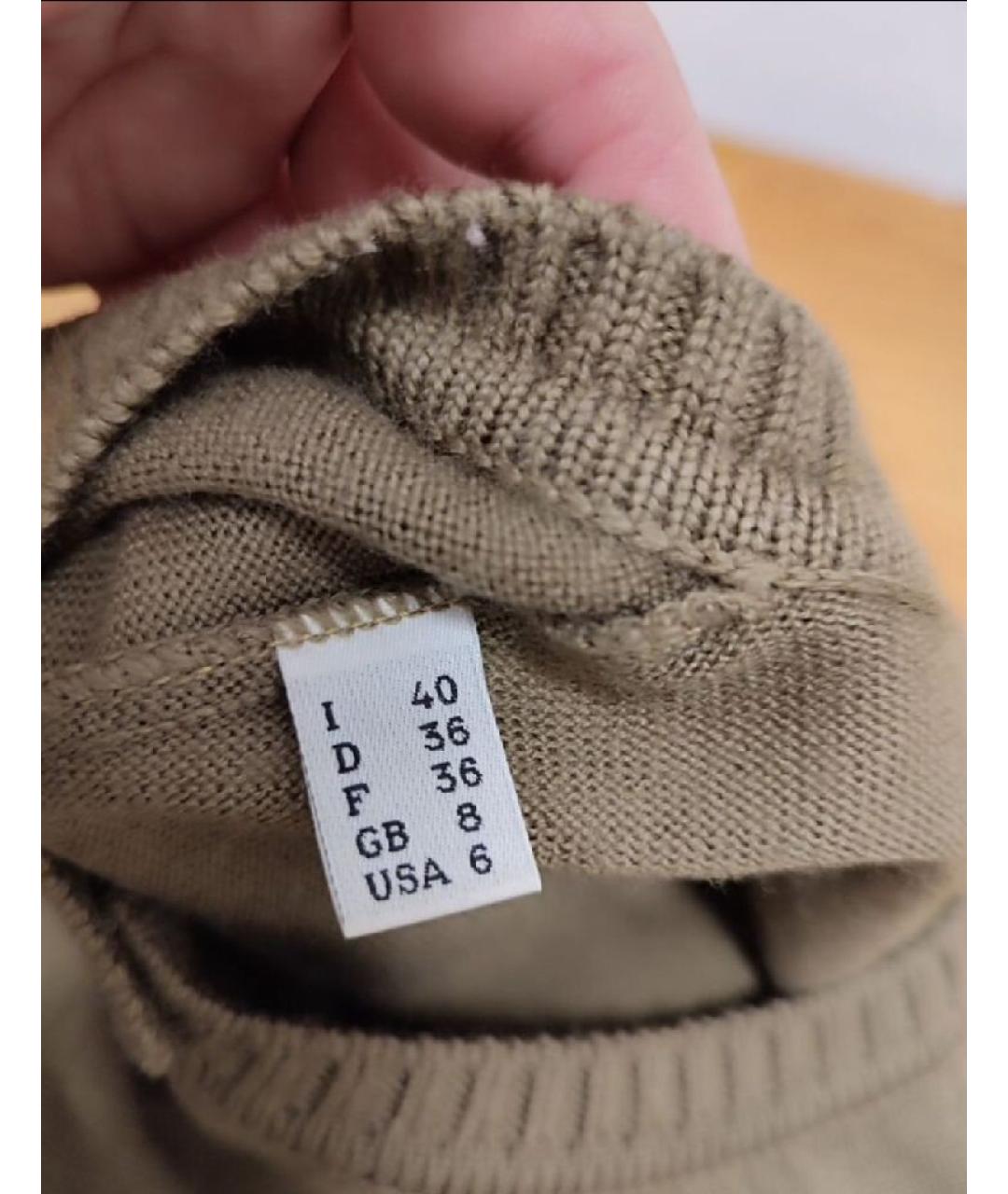 MOSCHINO Хаки шерстяной кардиган, фото 6