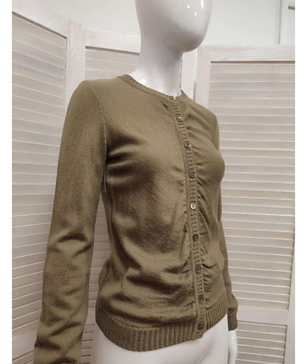 MOSCHINO Хаки шерстяной кардиган, фото 5