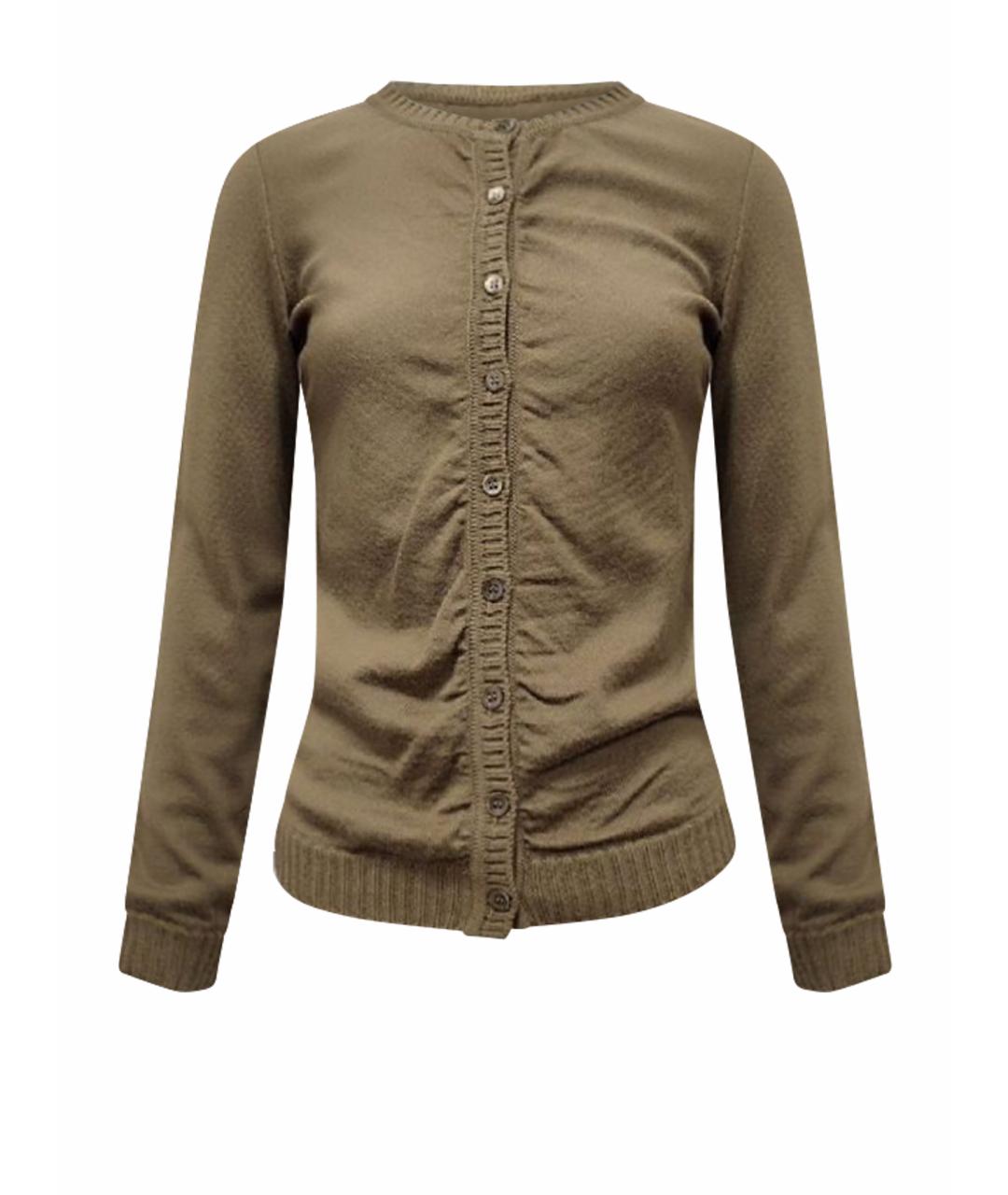 MOSCHINO Хаки шерстяной кардиган, фото 1