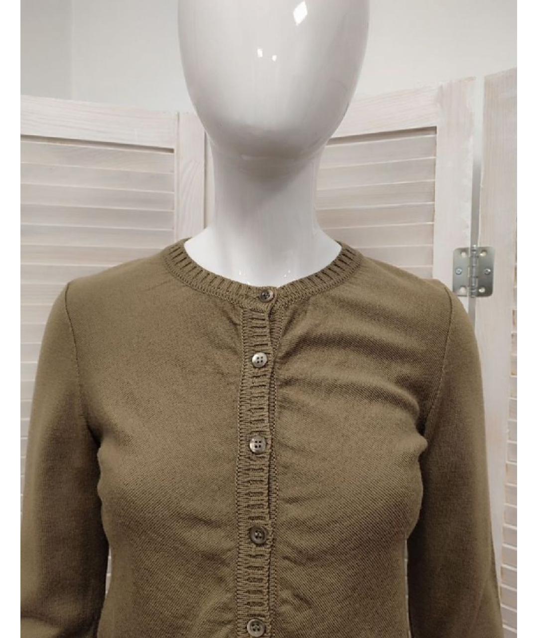 MOSCHINO Хаки шерстяной кардиган, фото 8