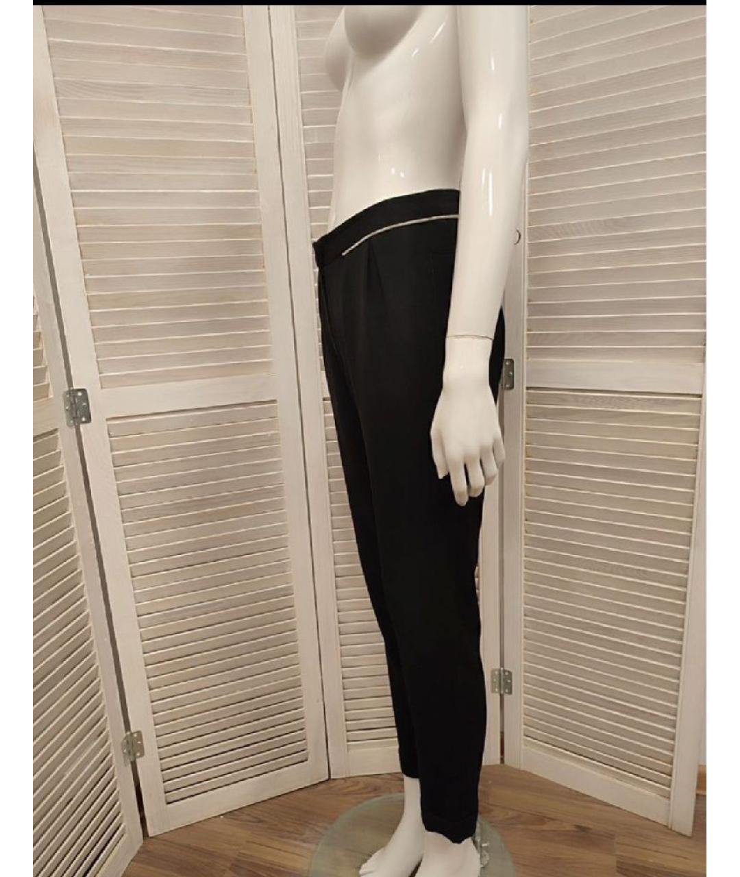 MAJE Черные ацетатные брюки узкие, фото 4