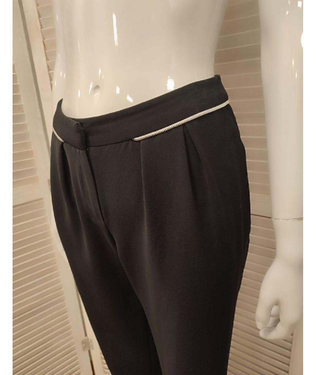 MAJE Черные ацетатные брюки узкие, фото 5