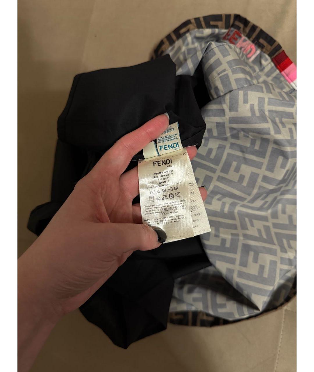 FENDI Коричневая хлопковая юбка, фото 6