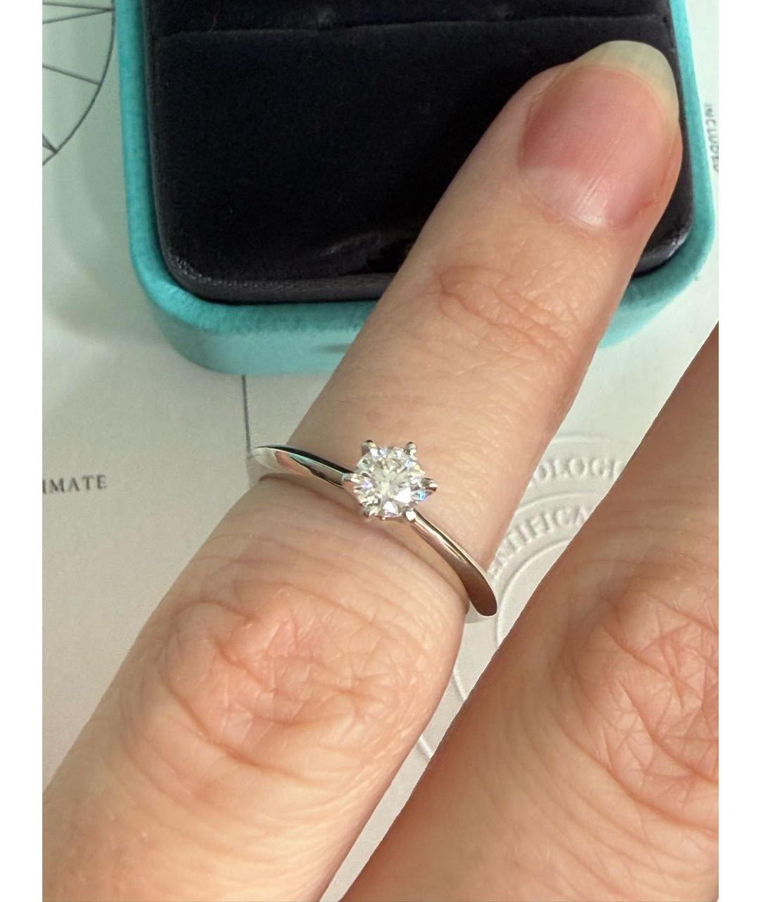 TIFFANY&CO Белое платиновое кольцо, фото 4