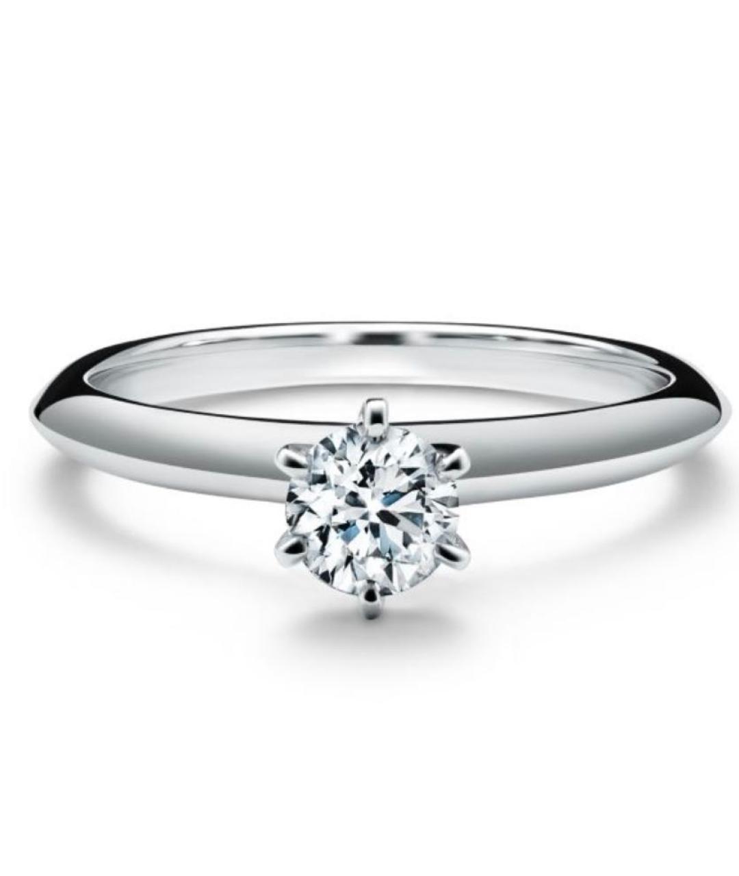 TIFFANY&CO Белое платиновое кольцо, фото 6