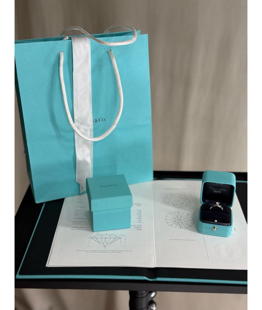 TIFFANY&CO Белое платиновое кольцо, фото 3