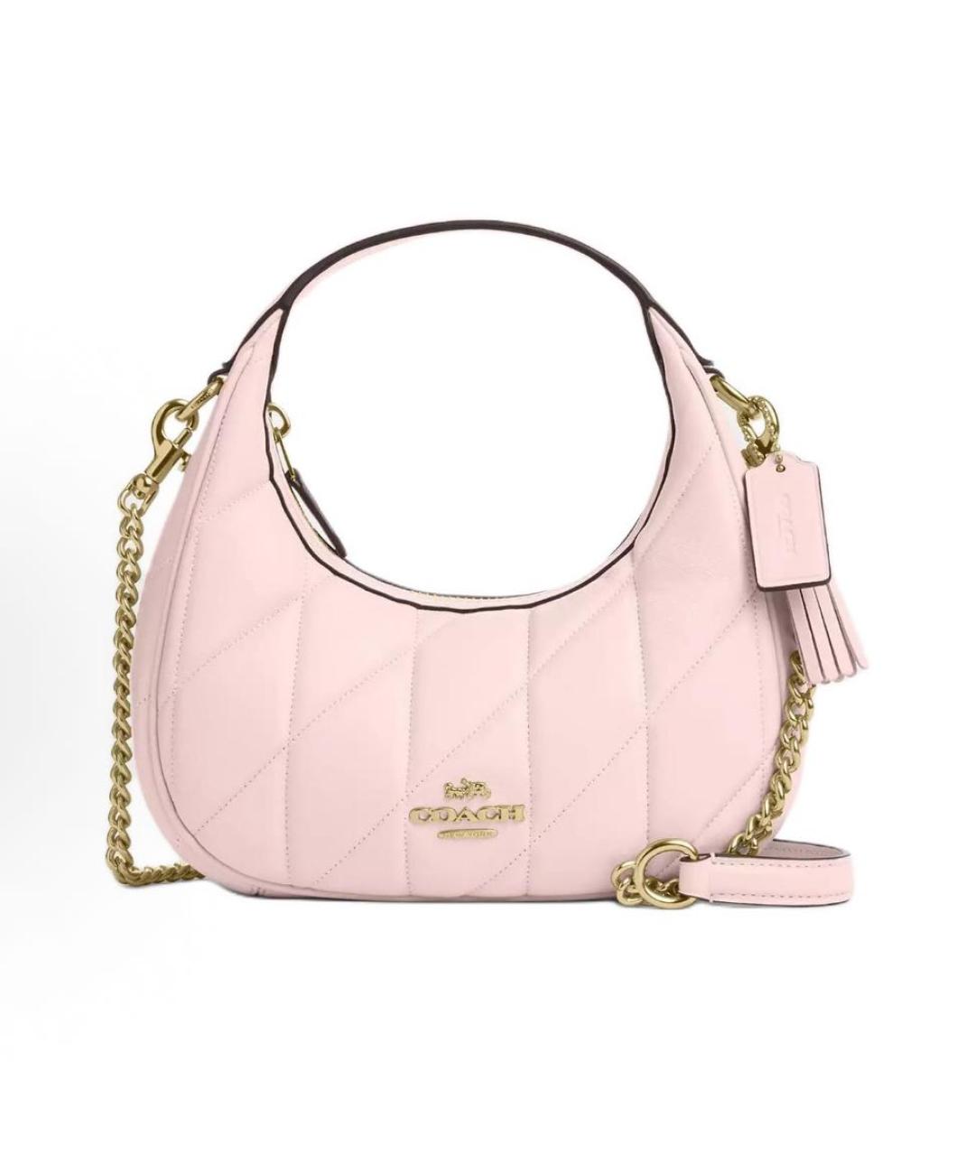 COACH Розовая сумка с короткими ручками, фото 5