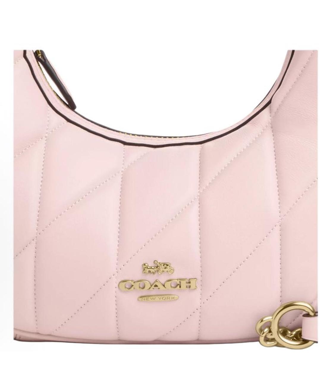COACH Розовая сумка с короткими ручками, фото 4