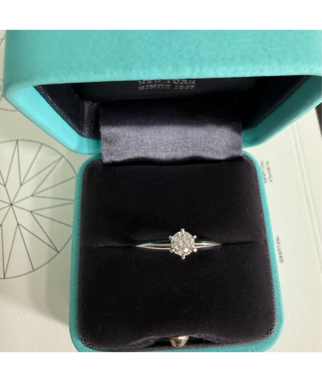 TIFFANY&CO Серебряное платиновое кольцо, фото 2