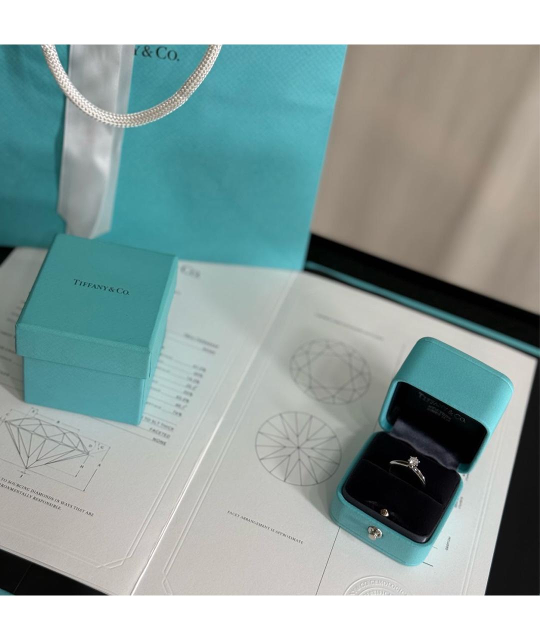 TIFFANY&CO Серебряное платиновое кольцо, фото 4