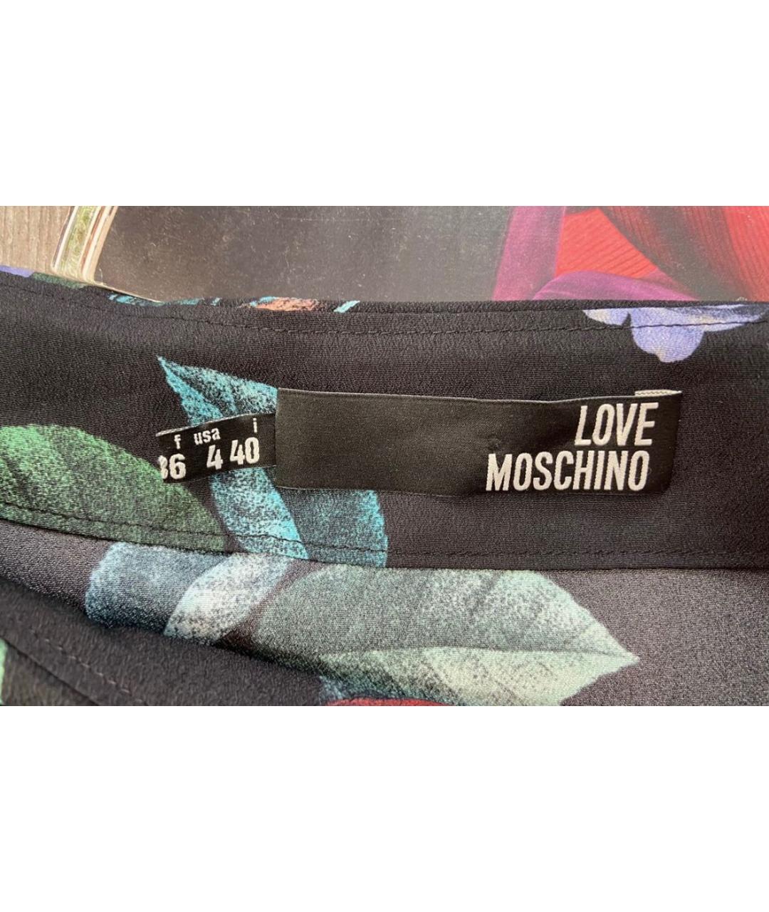 LOVE MOSCHINO Синее хлопковое повседневное платье, фото 6