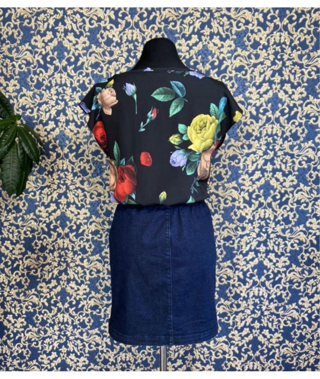 LOVE MOSCHINO Синее хлопковое повседневное платье, фото 2