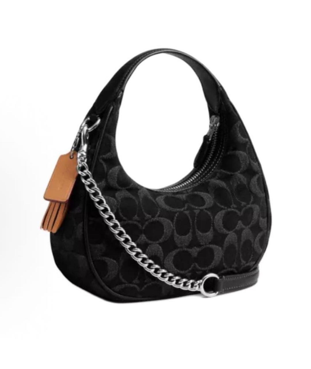 COACH Черная сумка с короткими ручками, фото 3