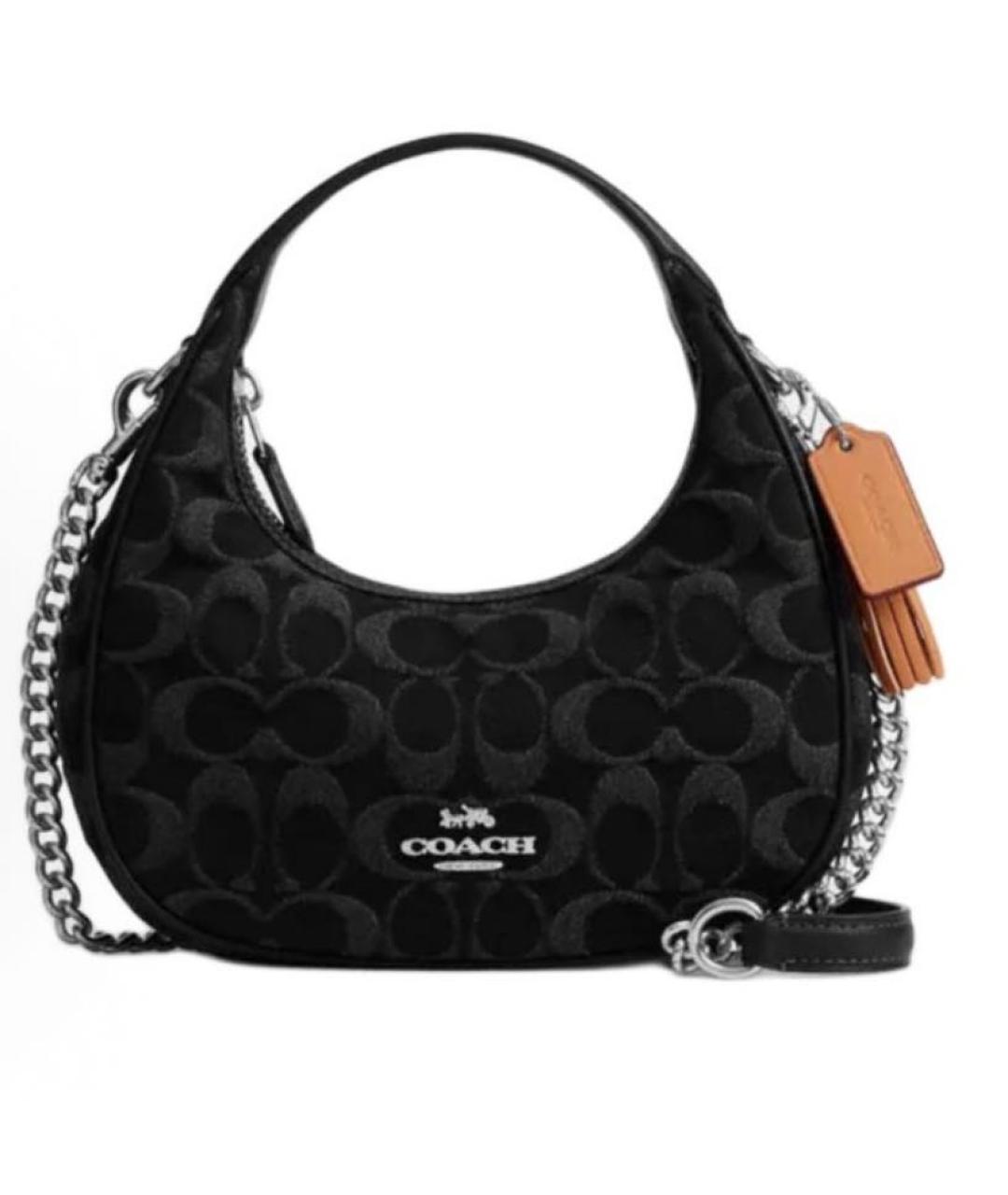 COACH Черная сумка с короткими ручками, фото 5