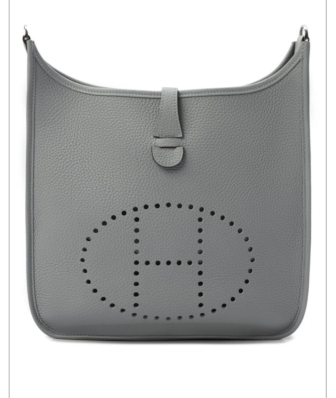 HERMES Голубая кожаная сумка через плечо, фото 6